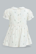 تنزيل الصورة على معرض الصور، Redtag-White-Peterpan-Collar-Bunnt-Dress-Dresses-Baby-0 to 12 Months
