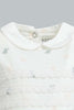 Redtag-White-Peterpan-Collar-Bunnt-Dress-Dresses-Baby-0 to 12 Months