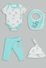 Redtag-Mint-Marie-4-Pcs-Gift-Box-Gift-Sets-Baby-0 to 12 Months