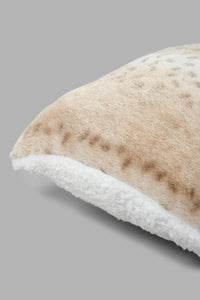 Redtag-Beige-Animal-Design-Pv-Fur-Cushion-Cushions-Home-Bedroom-