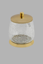 تنزيل الصورة على معرض الصور، Redtag-Gold-Crackle-Glass-Cotton-Jar-Cotton-Jars-Home-Bathroom-
