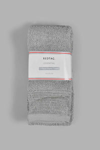 Redtag-Grey-Hand-Towel-Set-(3-Piece)-Colour:Grey,-Filter:Home-Bathroom,-HMW-BAC-Hand-Towels,-New-In,-New-In-HMW-BAC,-Non-Sale,-S22A,-Section:Homewares-Home-Bathroom-