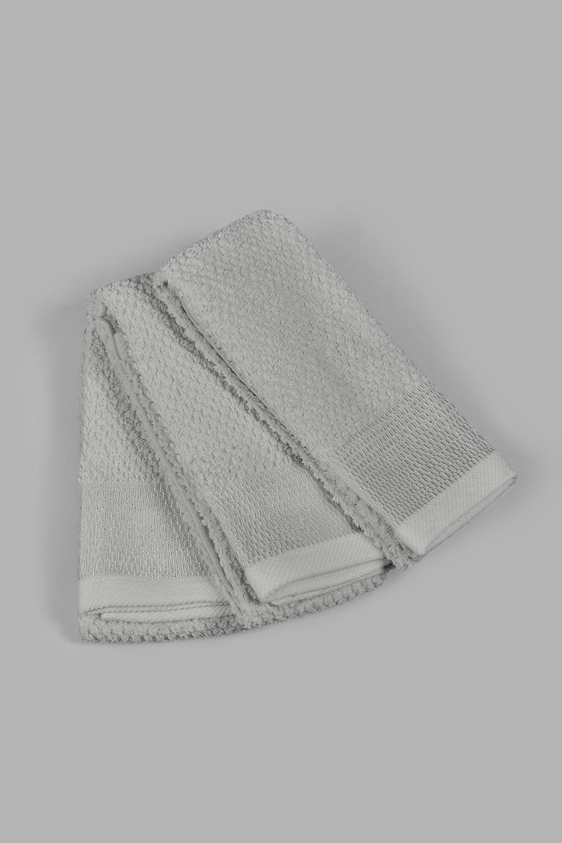 Redtag-Grey-Hand-Towel-Set-(3-Piece)-Colour:Grey,-Filter:Home-Bathroom,-HMW-BAC-Hand-Towels,-New-In,-New-In-HMW-BAC,-Non-Sale,-S22A,-Section:Homewares-Home-Bathroom-