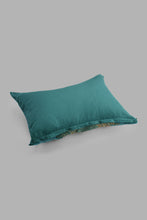 Load image into Gallery viewer, Redtag-Teal-Beaded-Cushion-With-Taasles-Cushions-Home-Bedroom-
