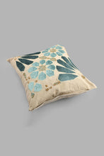 Load image into Gallery viewer, Redtag-Blue-Geometric-Embroided-Cushion-Cushions-Home-Bedroom-
