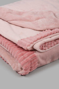 Redtag-Pink-Pv-Fur-Throw-0,-Colour:Pink,-Filter:Home-Bedroom,-HMW-BED-Throws,-New-In,-New-In-HMW-BED,-Non-Sale,-S22B,-Section:Homewares-Home-Bedroom-