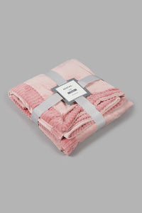 Redtag-Pink-Pv-Fur-Throw-0,-Colour:Pink,-Filter:Home-Bedroom,-HMW-BED-Throws,-New-In,-New-In-HMW-BED,-Non-Sale,-S22B,-Section:Homewares-Home-Bedroom-