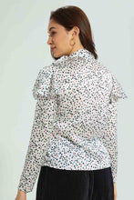 تنزيل الصورة على معرض الصور، Redtag-Ivory-Heart-Print-Blouse-Blouses-Women&#39;s-
