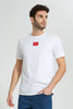 Redtag-White-T-Shirt-With-Rubber-Patch-Colour:White,-Filter:Men's-Clothing,-Men-T-Shirts,-New-In,-New-In-Men,-Non-Sale,-S22B,-Section:Men-Men's-