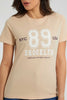 Redtag-Beige-Oversized-Printed-Tee-Plain-Women's-