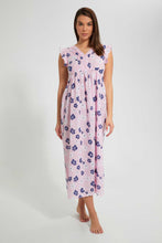 Load image into Gallery viewer, Redtag-Pale-Pink-Floral-Printed-Nightgown-Nightgowns-Women&#39;s-
