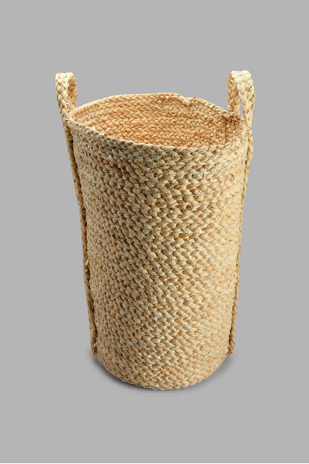 Redtag-Beige-Corn-Husk-Round-Laundry-Hamper-(Large)-Laundry-Hampers-Home-Bathroom-