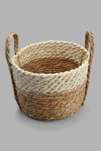 تنزيل الصورة على معرض الصور، Redtag-Beige-Grass-&amp;-Corn-Husk-Rope-Round-Laundry-Basket-(Medium)-Laundry-Hampers-Home-Bathroom-
