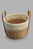 Redtag-Beige-Grass-&-Corn-Husk-Rope-Round-Laundry-Basket-(Medium)-Laundry-Hampers-Home-Bathroom-