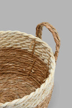 تنزيل الصورة على معرض الصور، Redtag-Beige-Grass-&amp;-Corn-Husk-Rope-Round-Laundry-Basket-(Medium)-Laundry-Hampers-Home-Bathroom-
