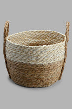 Load image into Gallery viewer, Redtag-Beige-Grass-&amp;-Corn-Husk-Rope-Round-Laundry-Basket-(Large)-Laundry-Hampers-Home-Bathroom-
