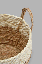 Load image into Gallery viewer, Redtag-Beige-Grass-&amp;-Corn-Husk-Rope-Round-Laundry-Basket-(Large)-Laundry-Hampers-Home-Bathroom-
