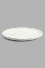 Load image into Gallery viewer, Redtag-White-Marble-Pattern-Oval-Platter-With-Wooden-Stand-Platter-Home-Dining-
