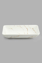 Load image into Gallery viewer, Redtag-White-Marble-Pattern-Bowl-With-Wooden-Stand-(3-Piece)-Serving-Bowls-Home-Dining-
