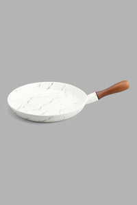 Redtag-White-Marble-Pattern-Bowl-With-Wooden-Stand-Serving-Dish-Home-Dining-