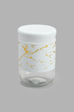 تنزيل الصورة على معرض الصور، Redtag-White-Marble-Pattern-Glass-Storage-Jar-(Medium)-Storage-Home-Dining-

