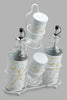 Redtag-White-Marble-Pattern-Glass-Spice-Jar-Set-With-Metal-Stand-(4-Piece)-Storage-Home-Dining-