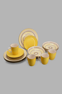 Redtag-Yellow-Pad-Print-Round-Dinner-Set-(16-Piece)-Dinner-Sets-Home-Dining-