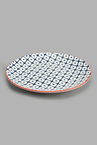 Redtag-Blue-Geometry-Pad-Print-Round-Dinner-Set-(16-Piece)-Dinner-Sets-Home-Dining-