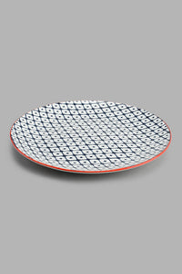 Redtag-Blue-Geometry-Pad-Print-Round-Dinner-Set-(16-Piece)-Dinner-Sets-Home-Dining-