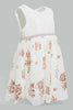 Redtag-Ivory-Flower-Print-Sleeveless-Dress-Dresses-Infant-Girls-3 to 24 Months