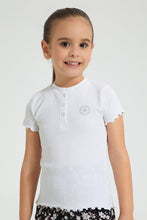 تنزيل الصورة على معرض الصور، Redtag-White-Short-Sleeve-T-Shirt-With-Half-Placket-Colour:White,-Filter:Girls-(2-to-8-Yrs),-Girls-T-Shirts,-New-In,-New-In-GIR,-Non-Sale,-S22B,-Section:Kidswear,-TBL-Girls-2 to 8 Years
