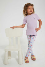 تنزيل الصورة على معرض الصور، Redtag-Girl-Basic-Cat-Aop-Legging-Leggings-Girls-2 to 8 Years
