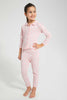 Redtag-Aop-Front-Opened-Long-Sleeve-Pyjama-Sets-Pyjama-Sets-Girls-2 to 8 Years