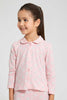 Redtag-Aop-Front-Opened-Long-Sleeve-Pyjama-Sets-Pyjama-Sets-Girls-2 to 8 Years