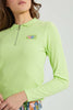 Redtag-Green-Polo-With-Front-Zipper-Tops-Women's-