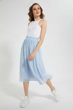 تنزيل الصورة على معرض الصور، Redtag-Blue-Gathered-Skirt-Skirts-Women&#39;s-
