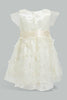 Redtag-Ivory-Flower-All-Over-Patch-Work-Sleeveless-Dress-Dresses-Infant-Girls-3 to 24 Months