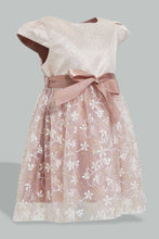 Load image into Gallery viewer, Redtag-Coral-Flower-Artwork-Printed-Mesh-Dress-Dresses-Infant-Girls-3 to 24 Months
