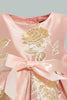 Redtag-Coral-Jacquard-Front-Pleats-Dress-Dresses-Infant-Girls-3 to 24 Months