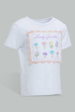 تنزيل الصورة على معرض الصور، Redtag-White-&amp;-Coral-Flower-Artwork-Short-Sleeves-T-Shirt-With-Trouser-Sets-Infant-Girls-3 to 24 Months

