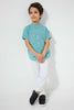 Redtag-Navy-Short-Sleeve-Mandarin-Collar-Shirt-Casual-Shirts-Boys-2 to 8 Years