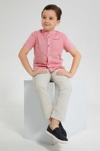 Load image into Gallery viewer, Redtag-Red-Short-Sleeve-Mandarin-Collar-Shirt-Casual-Shirts-Boys-2 to 8 Years
