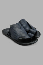 Load image into Gallery viewer, Navy Textured Traditional Sandal
