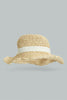 Redtag-Beige-Floral-Hat-For-Girls-Colour:Beige,-Filter:Girls-Accessories,-GIR-Caps,-New-In,-New-In-GIR-ACC,-Non-Sale,-S22B-Girls-