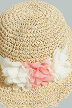 Load image into Gallery viewer, Redtag-Beige-Floral-Hat-For-Girls-Colour:Beige,-Filter:Girls-Accessories,-GIR-Caps,-New-In,-New-In-GIR-ACC,-Non-Sale,-S22B-Girls-
