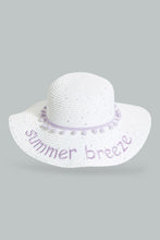 Load image into Gallery viewer, Redtag-White-Embellished-Hat-Hats-Girls-
