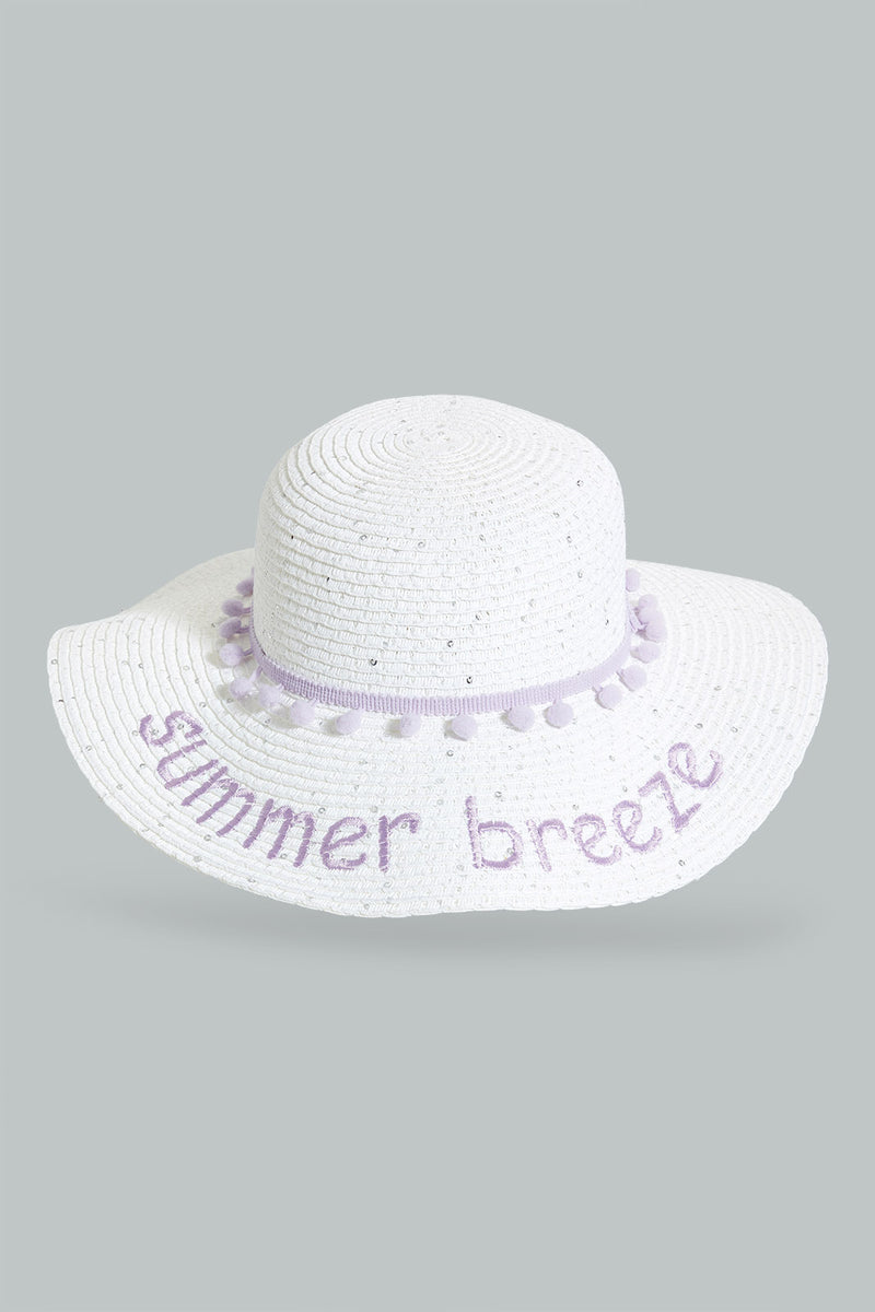 Redtag-White-Embellished-Hat-Hats-Girls-