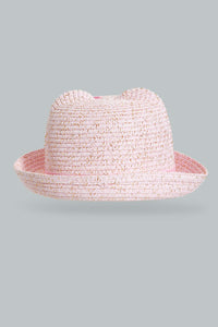 Redtag-Pink-Embellished-Hat-For-Girls-Colour:Pink,-Filter:Girls-Accessories,-GIR-Caps,-New-In,-New-In-GIR-ACC,-Non-Sale,-S22B-Girls-