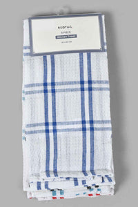 Redtag-Blue-Kitchen-Towel-(5-Piece)-Kitchen-Towels-Home-Dining-