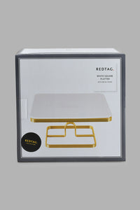 Redtag-Gold-Square-Platter-With-Golden-Stand-Platter-Home-Dining-